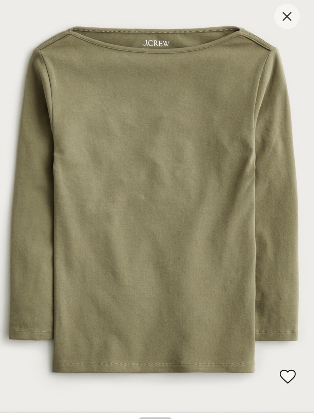 NWT, J.Crew ballet top, olive green